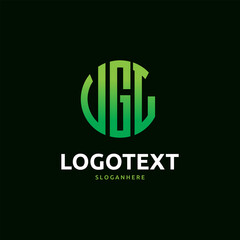 vgl Monogram logo, vgl Circle font, Round monogram vgl letters, three letters logo