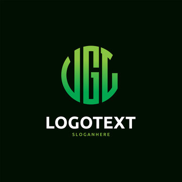 vgl Monogram logo, vgl Circle font, Round monogram vgl letters, three letters logo