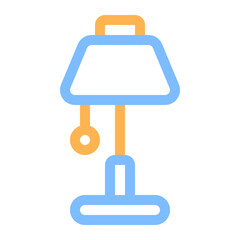 floor lamp colored line icon