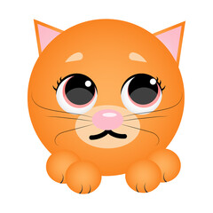 cute baby cat. Vector illustration