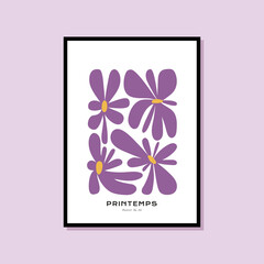 Abstract botanical print poster for wall are collection