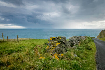 Mull of Galloway Rocky Seascape with minor road on right