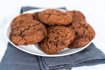 Double chocolate chip cookies