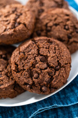 Double chocolate chip cookies
