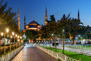 The Sultan Ahmed Mosque (the Blue Mosque) in Istanbul, Turkey
