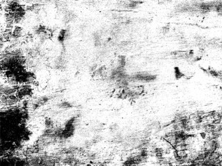 Grunge black and white pattern. Monochrome particles abstract texture. Background of cracks, scuffs, chips, stains, ink spots, lines. Dark design background surface.