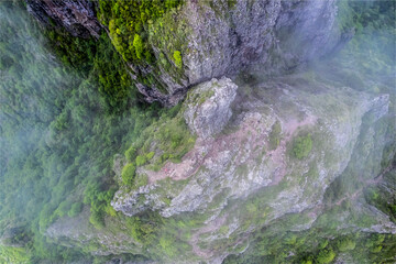 Aerialview Le Morne Brabant Mountain - Mauritius. Shot from drone.