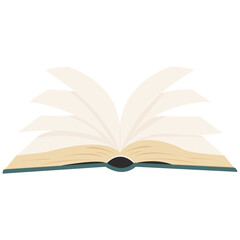 open green book learn flat design