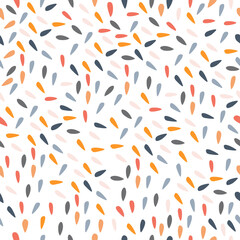 Hand drawn color splash drop Seamless Pattern