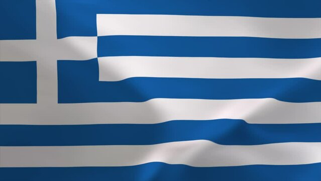 Greece Waving Flag Animation 4K Moving Wallpaper Background