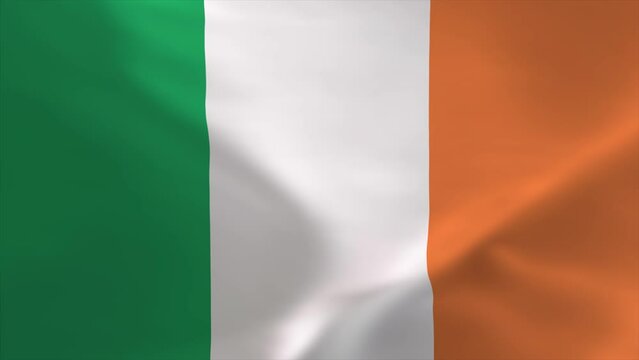 Ireland Waving Flag Animation 4K Moving Wallpaper Background