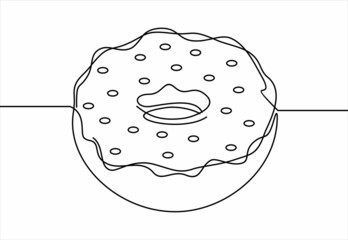 glazed cake with hole sign vector