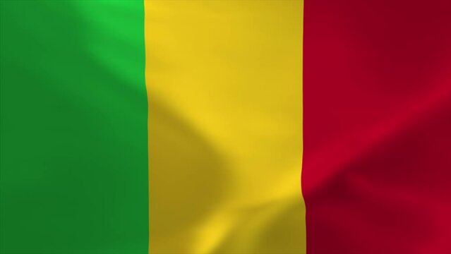 Mali Waving Flag Animation 4K Moving Wallpaper Background