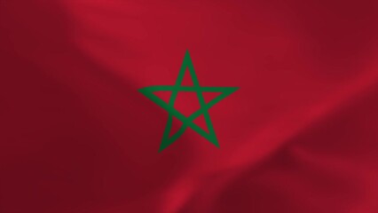 Morocco Waving Flag Animation 4K Moving Wallpaper Background