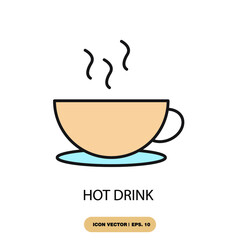 hot drink icons  symbol vector elements for infographic web
