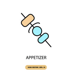 appetizer icons  symbol vector elements for infographic web
