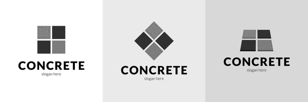Elegant concrete logo