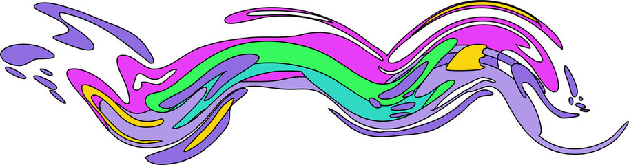 Color Liquid Wave flow element. Abstract colorful shape.