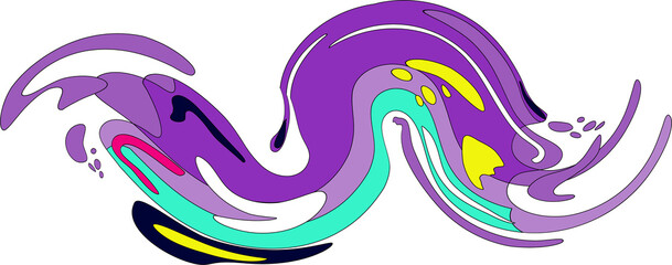 Color Liquid Wave flow element. Abstract colorful shape.