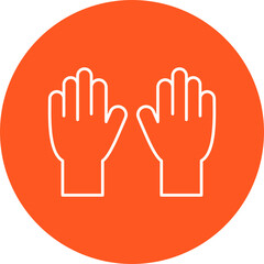 Cleaning gloves Icon Design