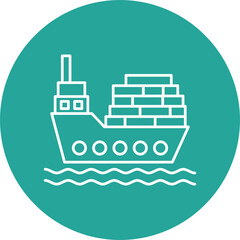 Cargo Ship Icon Design