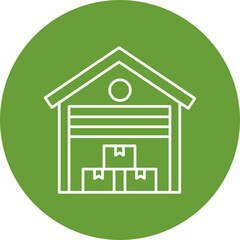 Fototapeta premium Warehouse Icon Design