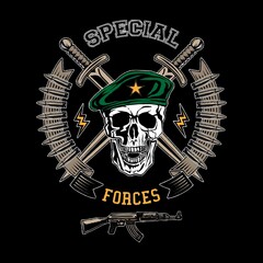 skull typography t shirt design 