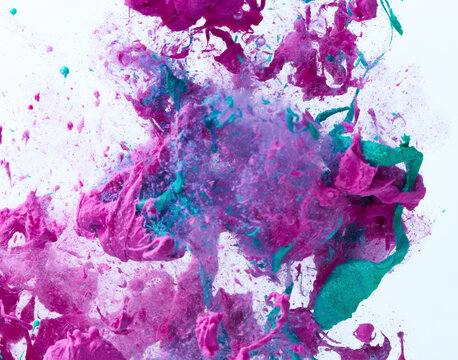 Dynamic creative abstract background with flowing paint in water