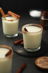 Kogel mogel drink made from eggs with cream