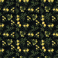 Naklejka na ściany i meble seamless pattern floral illustration, pattern for fabric textile.