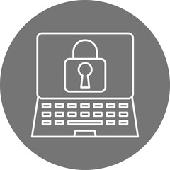 Laptop Lock Icon Design
