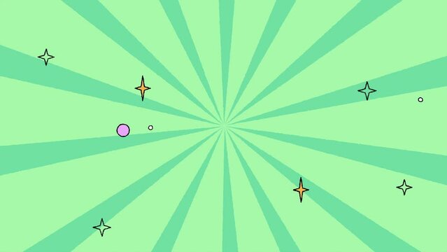 Lime Green rotating sunburst stripes. Vintage Green backdrop for comic superhero text, speech bubble. Pop art comics book cartoon funny retro pattern strip mock up.
