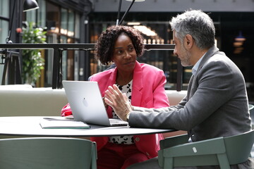 Business people working in office