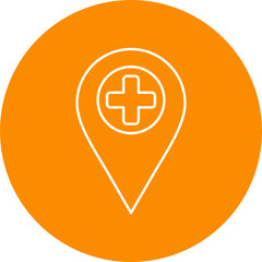 Hospital Location Icon Design