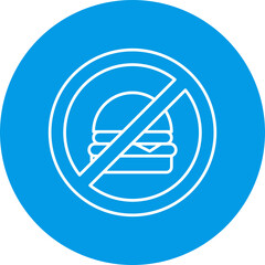 No Fast Food Icon Design