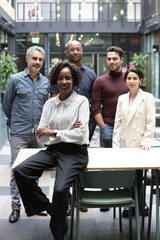 Portrait of business people in office