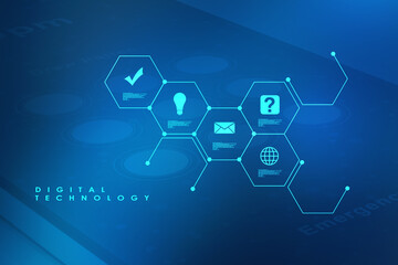 2D Digital Abstract Business Networking background
