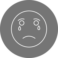 Crying Emoji Icon Design