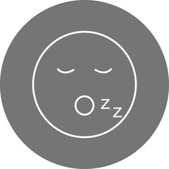 Sleeping Emoji Icon Design