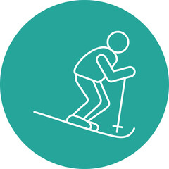Skiing Icon Design