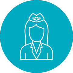 Flight Attendant Icon Design