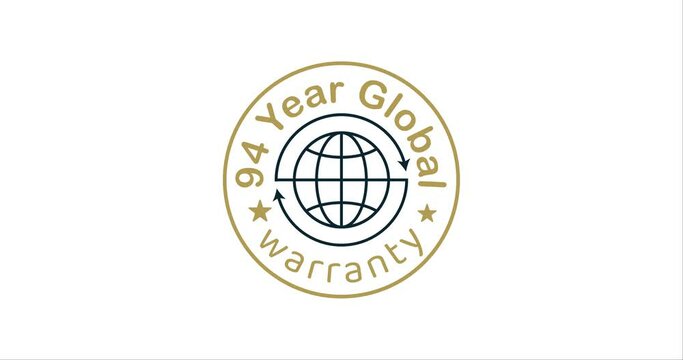 94 year global warranty modern animation design