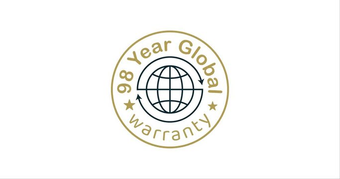 98 year global warranty modern animation design