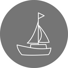 Sail Boat Icon Design