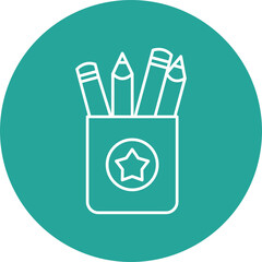 Obraz premium Pencil Holder Icon Design