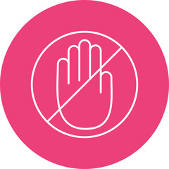 Obraz premium Dont Touch Icon Design