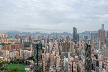 Fototapeta na wymiar a city scape of Kowloon South at kowloon peninsula 9 May 2022