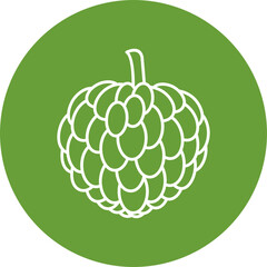 Custard Apple Icon Design