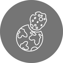 Obraz premium Planet Collision Icon Design