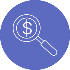 Money Search Icon Design